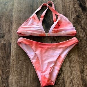 Pink marble bikini